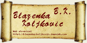 Blaženka Koljković vizit kartica